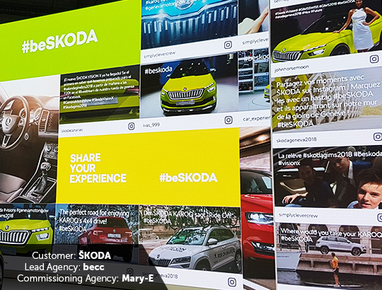 ŠKODA - Interactive Social Wall